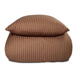 Sengetøj i 100% Bomuldssatin - 140x200 cm - Okker ensfarvet sengesæt - Borg Living sengelinned